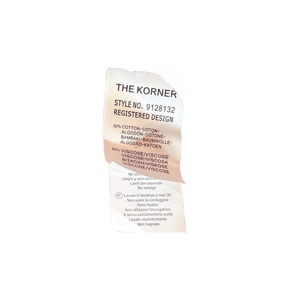 The Korner Midi Women's Open Back Multicolored Dress, Short Sleeve, Size M - Picture 4 of 6